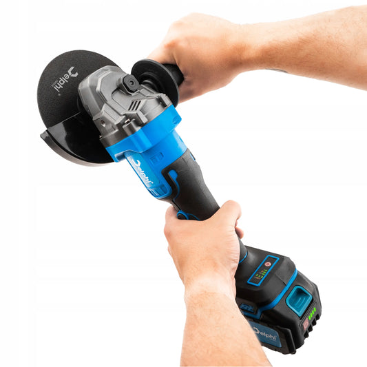 Belaidė kampinis šlifuoklis bešepetėlinis Delphi Tools 1x4.0Ah 18V