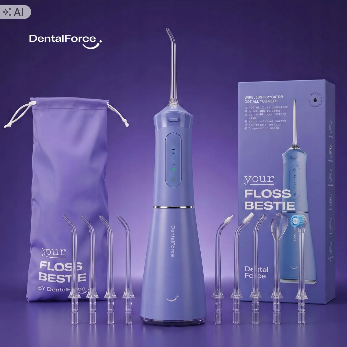 Belaidis burnos irigatorius „DentalForce“, 400 ml
