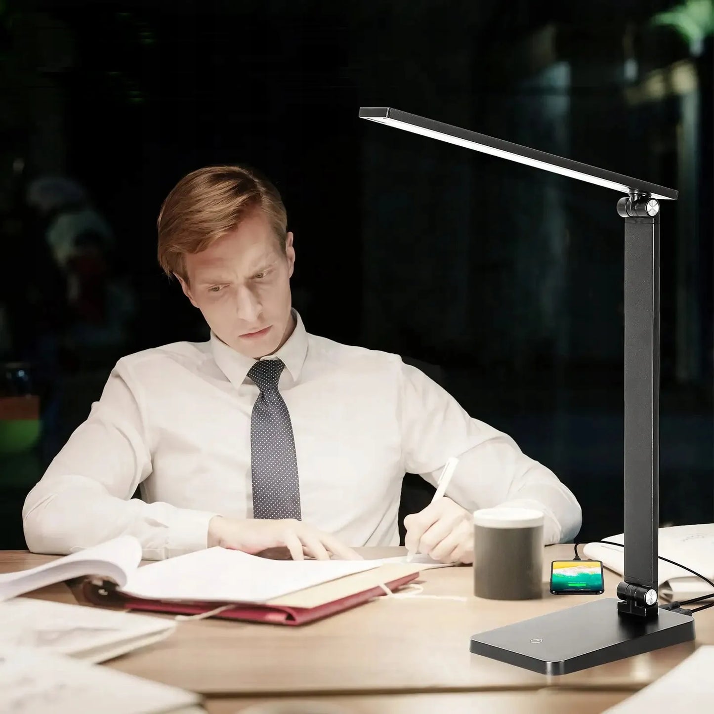 Berge LED stalinė lempa, naktinė lempa, mokyklinė lempa, liečiamas CCT USB valdymo skydelis