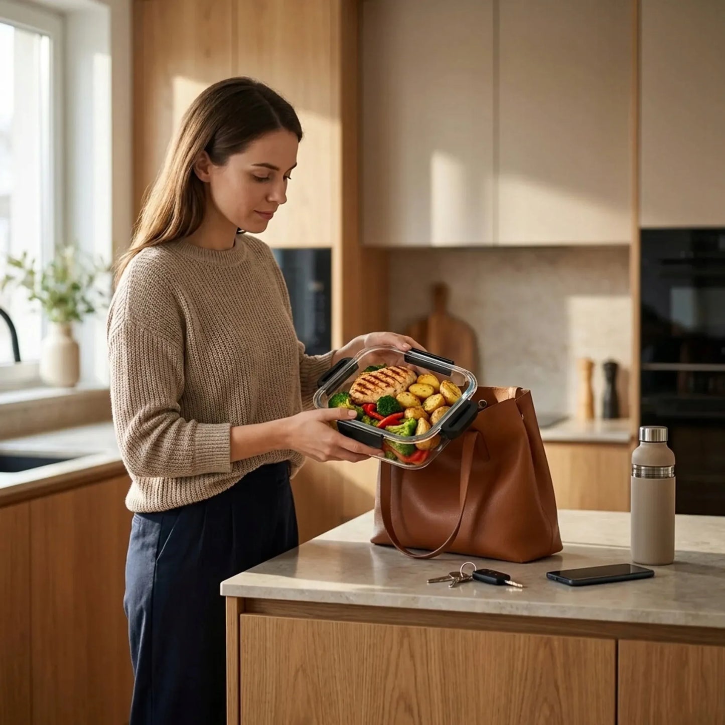 Beriebalė gruzdintuvė Airfryer AirGlass Smart 1500W, stikliniai dubenys 4L+1,5L