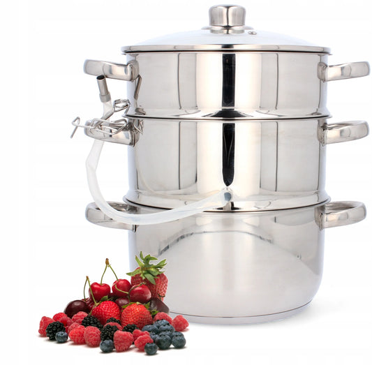 „Cook Line“ nerūdijančiojo plieno sulčiaspaudė garais, sidabrinė, 5 l, 3 viename