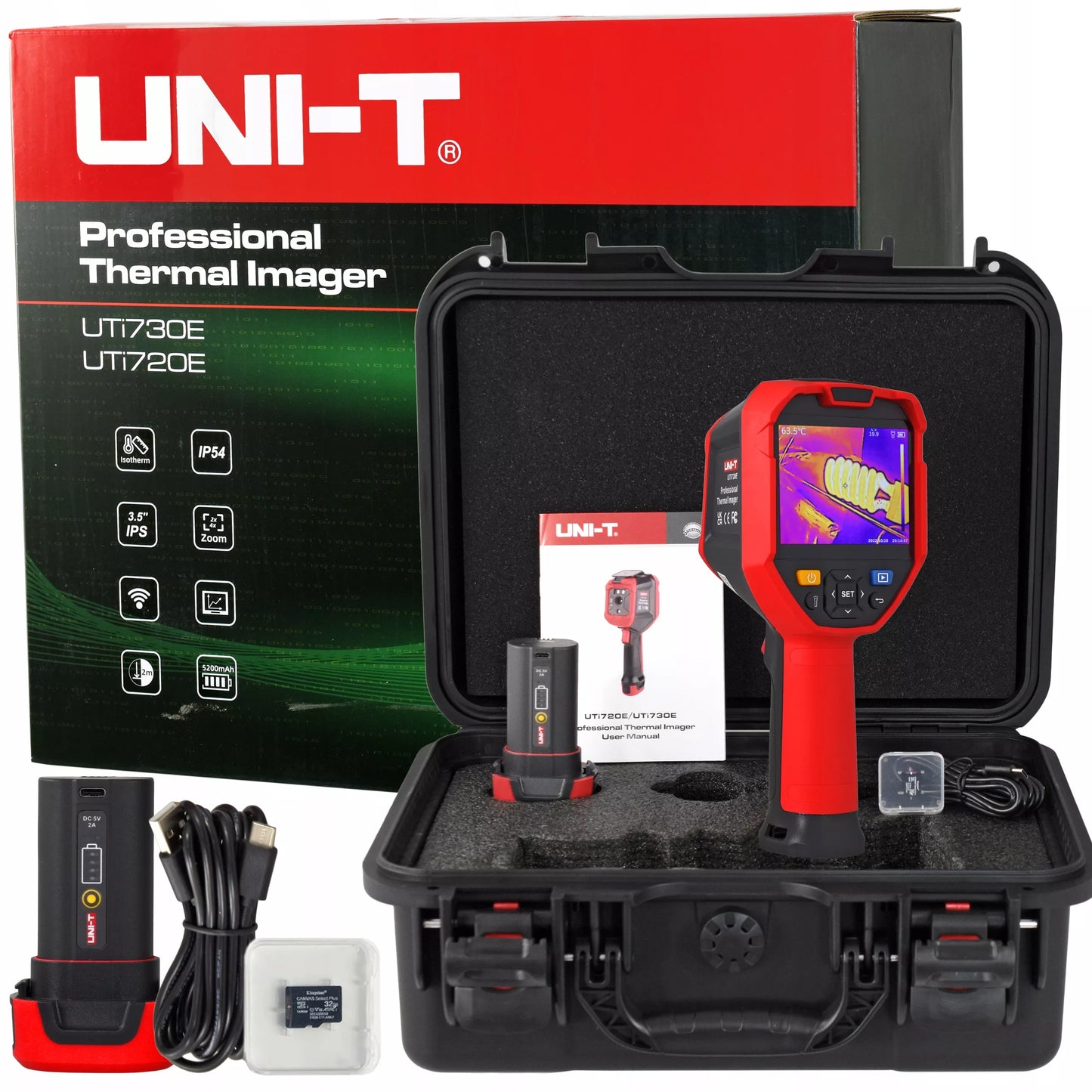 UTi720E Termovizorinė kamera UNI-T WiFi + Lagaminas PL platinimas