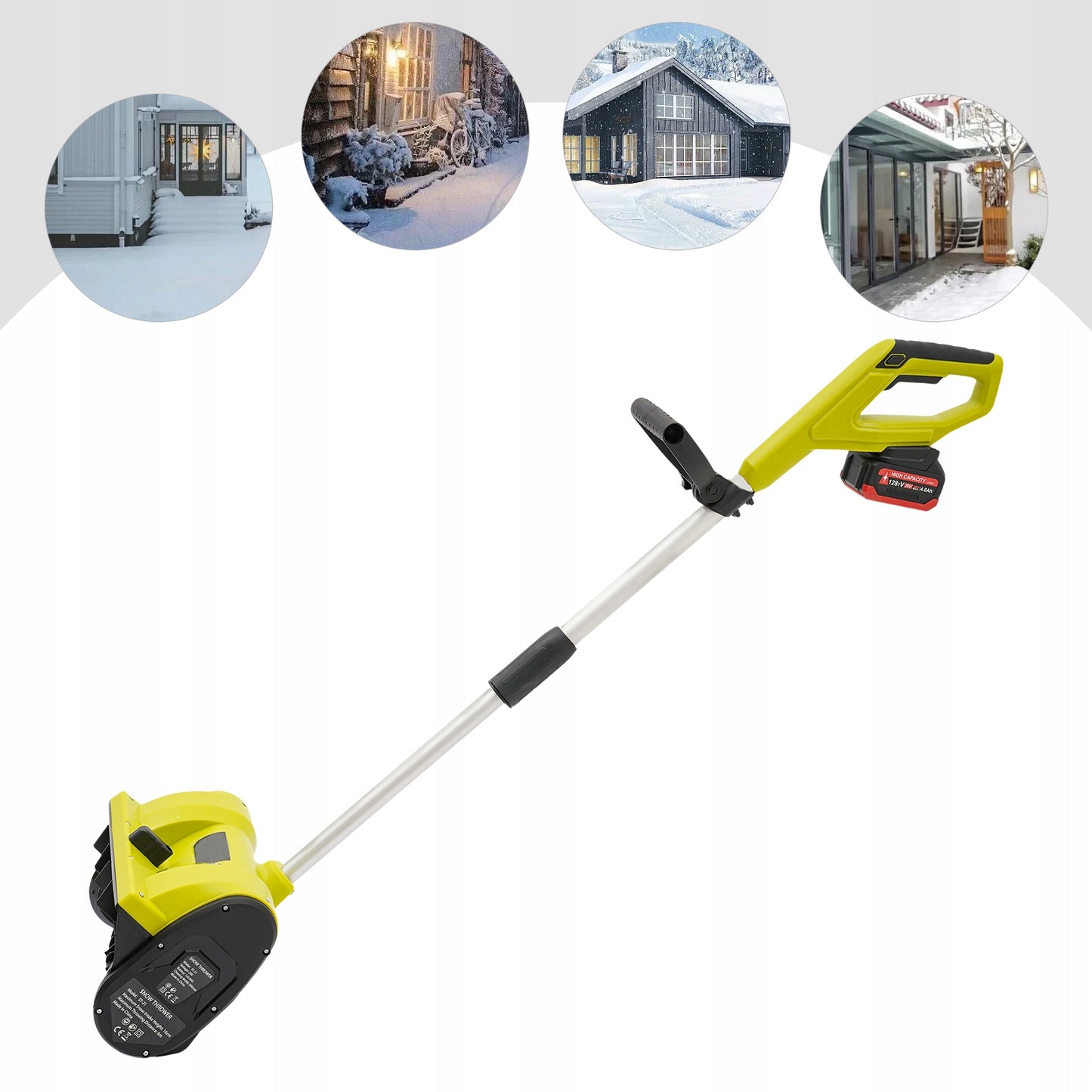 Elektrinis sniego pūstuvas, 1200W Akumuliatorinis belaidis kiemo šlavimo įrenginys lauke