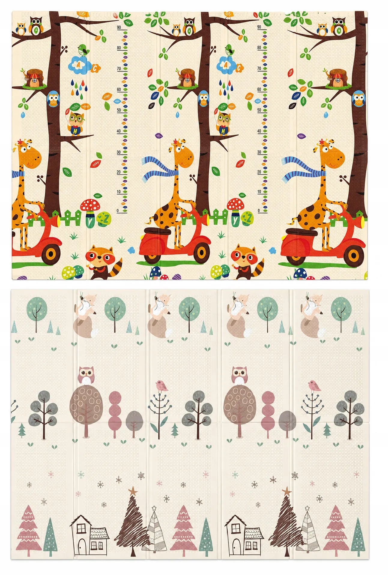Didelis edukacinis putų kilimėlis 150x200 cm, sulankstomas, dvipusis XPE (I055)