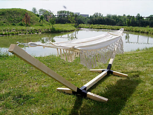 Dvivietis hamakas su stovu BOHO COMFORT ZONE 200 kg