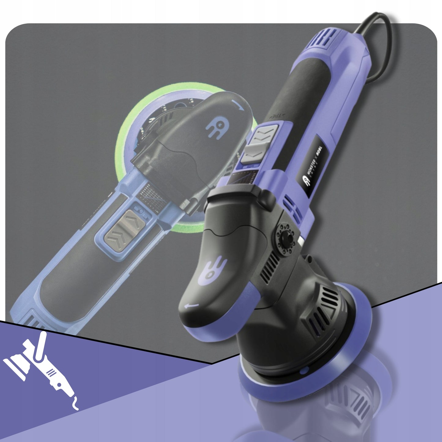 Poliravimo mašina Monster Shine X ADBL ATOM D09 automobilių poliravimui