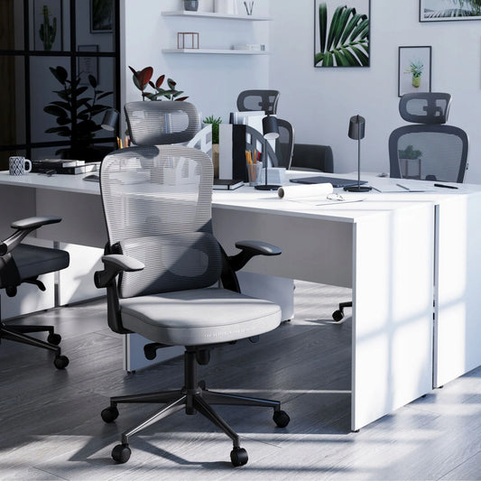 Ergonominė biuro kėdė DIABLO V-Light, pilka