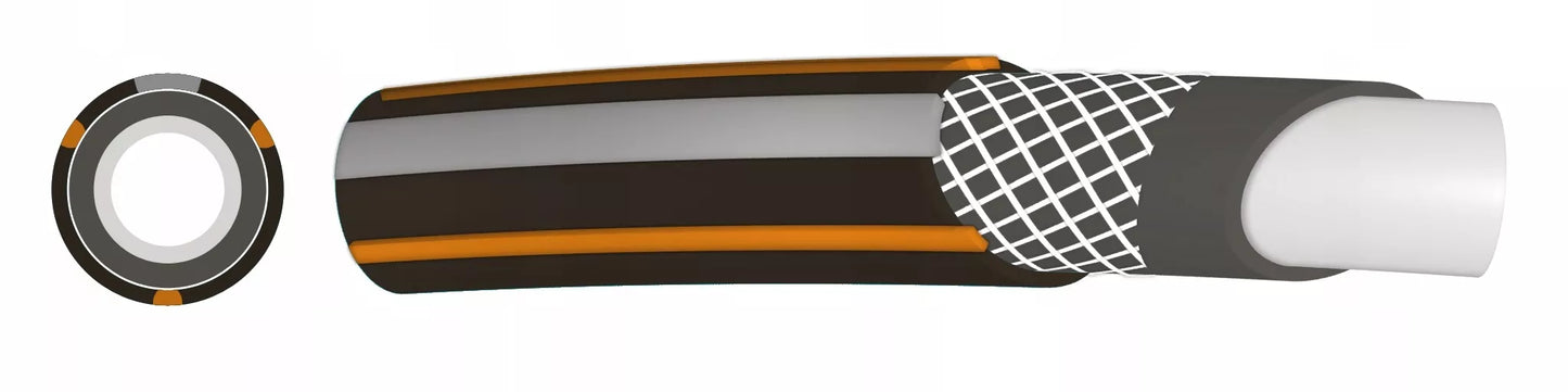 Guminė sodo žarna 3/4" 50m 4 sluoksnių Carbon armuota, lenkiška gamyba
