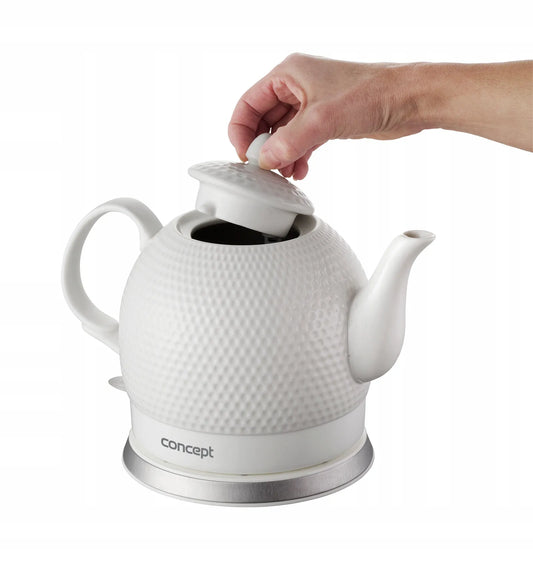 Keraminis belaidis elektrinis virdulys „Concept Golf RK0050“, 1,2 l, baltas