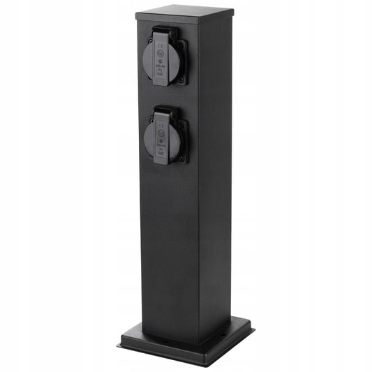 Lauko sodo elektros stulpas, pastatomas, 230V, 4 lizdai, HERMETIŠKAS
