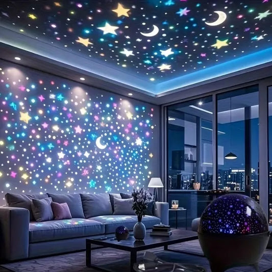LED žvaigždžių projektorius „Starlight“ – dangus, žvaigždės ir Mėnulis