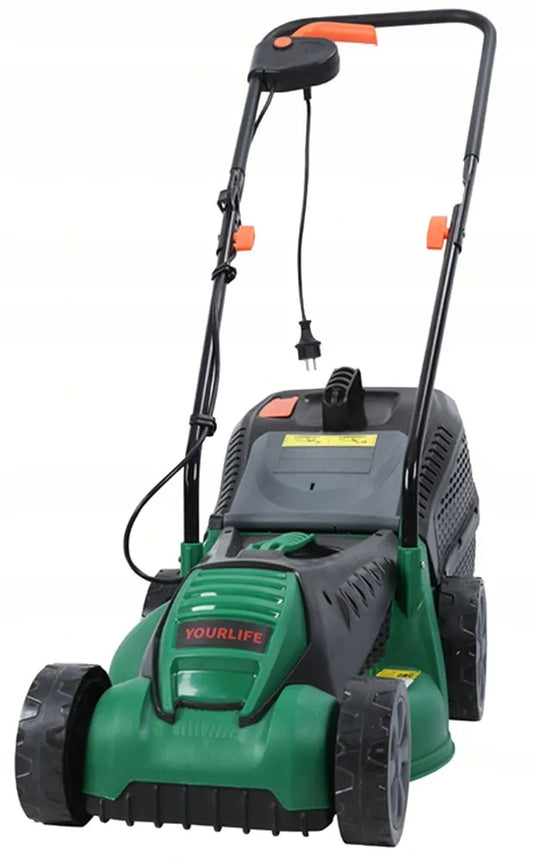 Lengva ir galinga elektrinė vejapjovė su 30 l krepšiu žolei pjauti, 1600 W, 32 cm