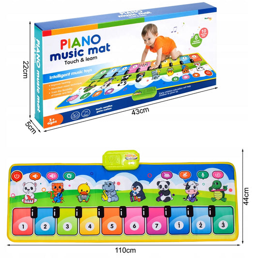 „MalPlay“ interaktyvus muzikinis kilimėlis-pianinas vaikams su įrašymo funkcija