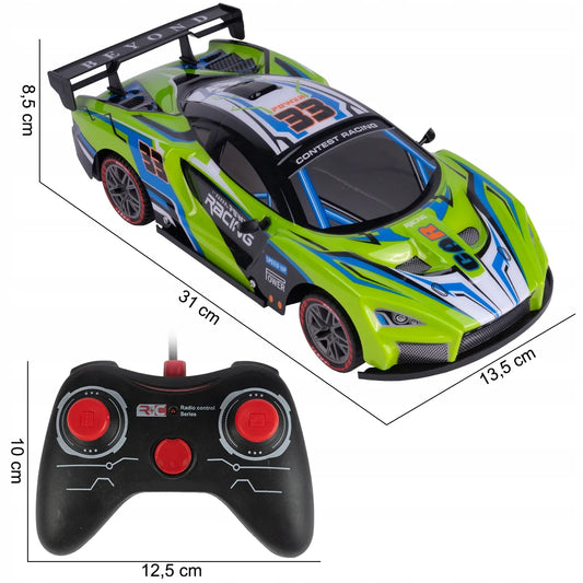 MalPlay RC automobilis su nuotolinio valdymo pultu, 1:12, su LED apšvietimu