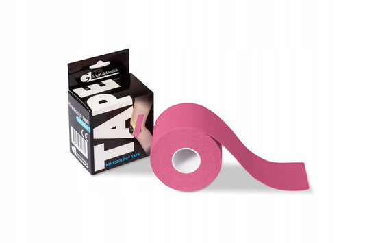 Medicininė sportinė TAPE kinezio teipavimo juosta, mėlyna, 5 cm × 5 m