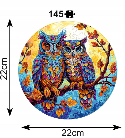 Medinės dėlionės vaikams ir suaugusiems 145 detalės Pelėdos dovana vaikams