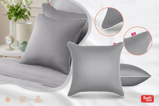 Medvilninis pagalvės užvalkalas 40x40 – 100% medvilnės satinas, pilkas