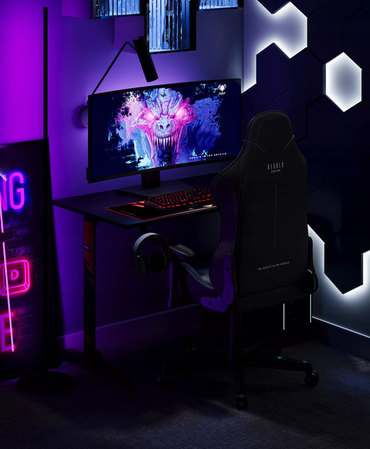 Medžiaginė žaidimų kėdė Diablo X-STARTER tamsiai mėlyna