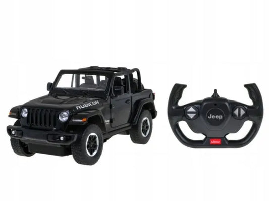 Nuotoliniu būdu valdomas automobilis RC Jeep Wrangler RS 1:14 juodas