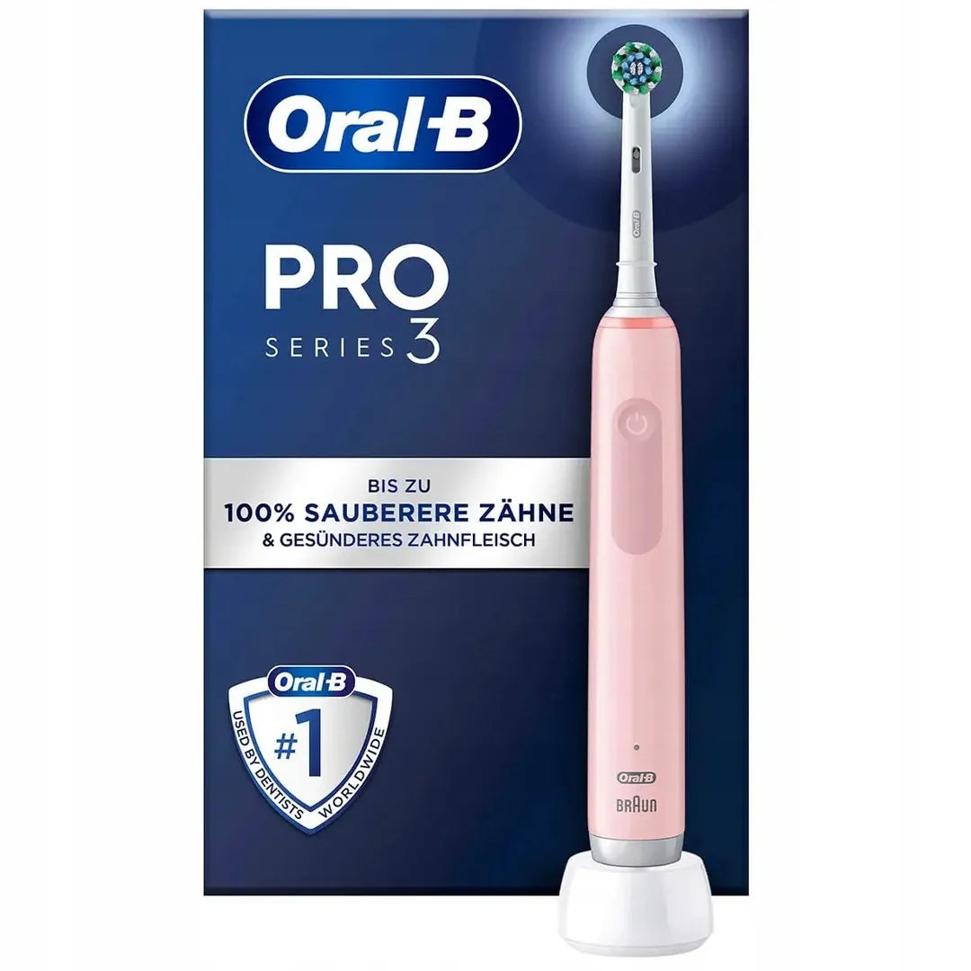 Oral-B Pro 3 3000 Cross Action rožinis elektrinis dantų šepetėlis