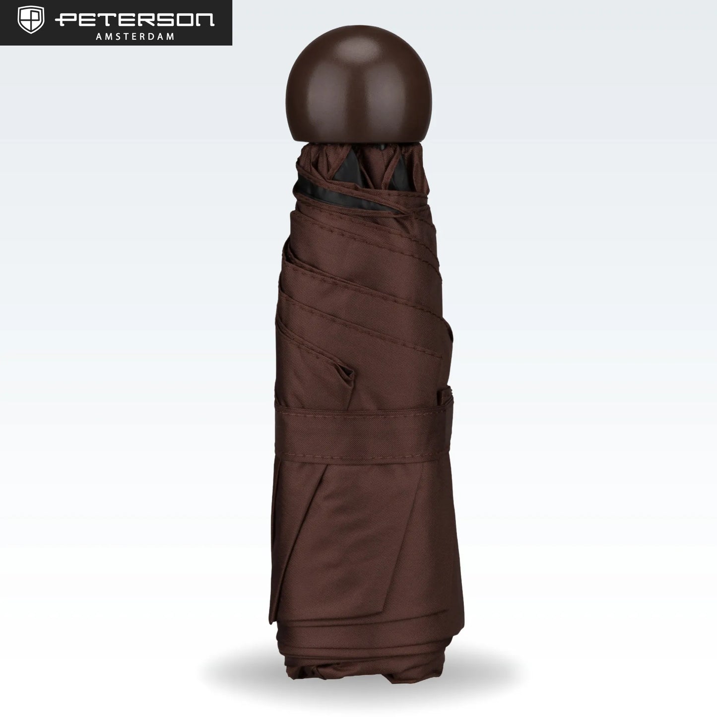 Peterson rankinis, sulankstomas skėtis su dėklu, rudas