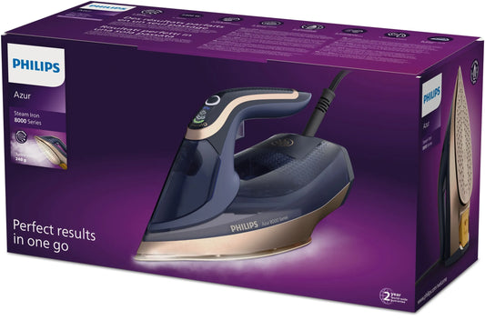 „Philips Azur DST8050/20“ mėlynas garinis lygintuvas