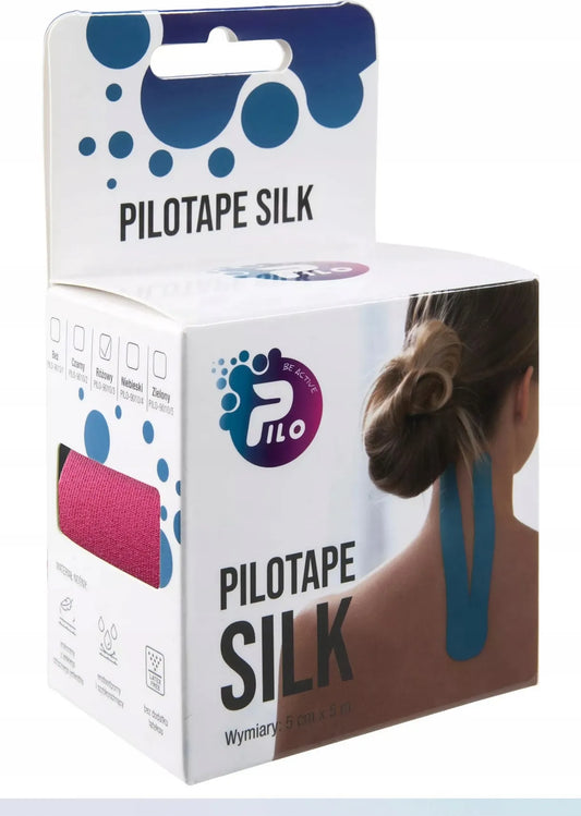„PiloTape Silk“ kineziologinė juosta, 5 cm × 5 m, rožinė