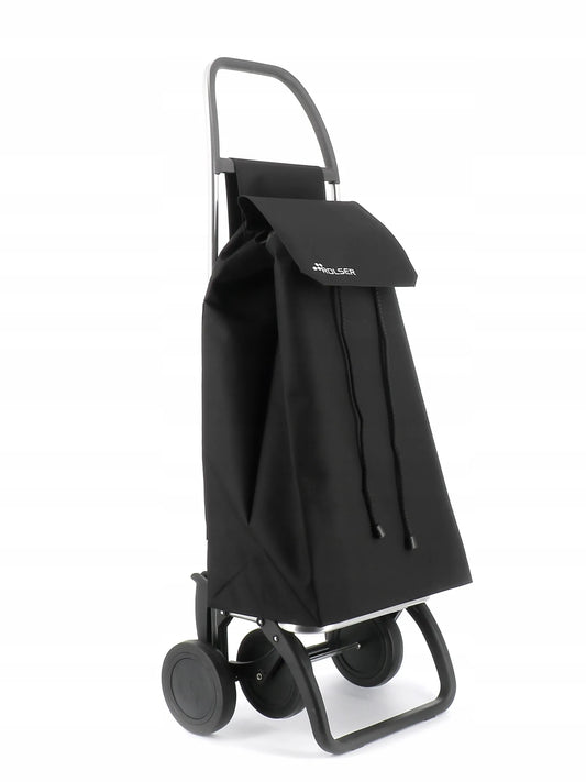 Pirkinių vežimėlis „Rolser Saquet LN 4“, aliumininis, 4 ratų, 43 l, juodas
