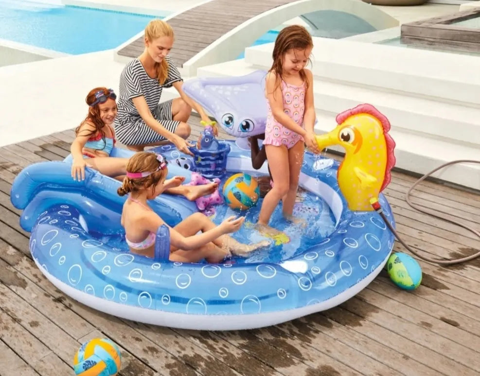 Pripučiamas baseinas vaikams su čiuožykla Playtive 1,5+