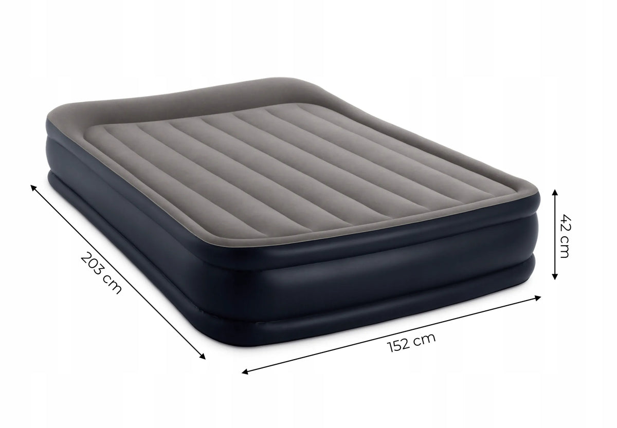 Pripučiamas čiužinys INTEX Dura-Beam Plus Deluxe Pillow 203 × 152 cm su pompa, 64136ND