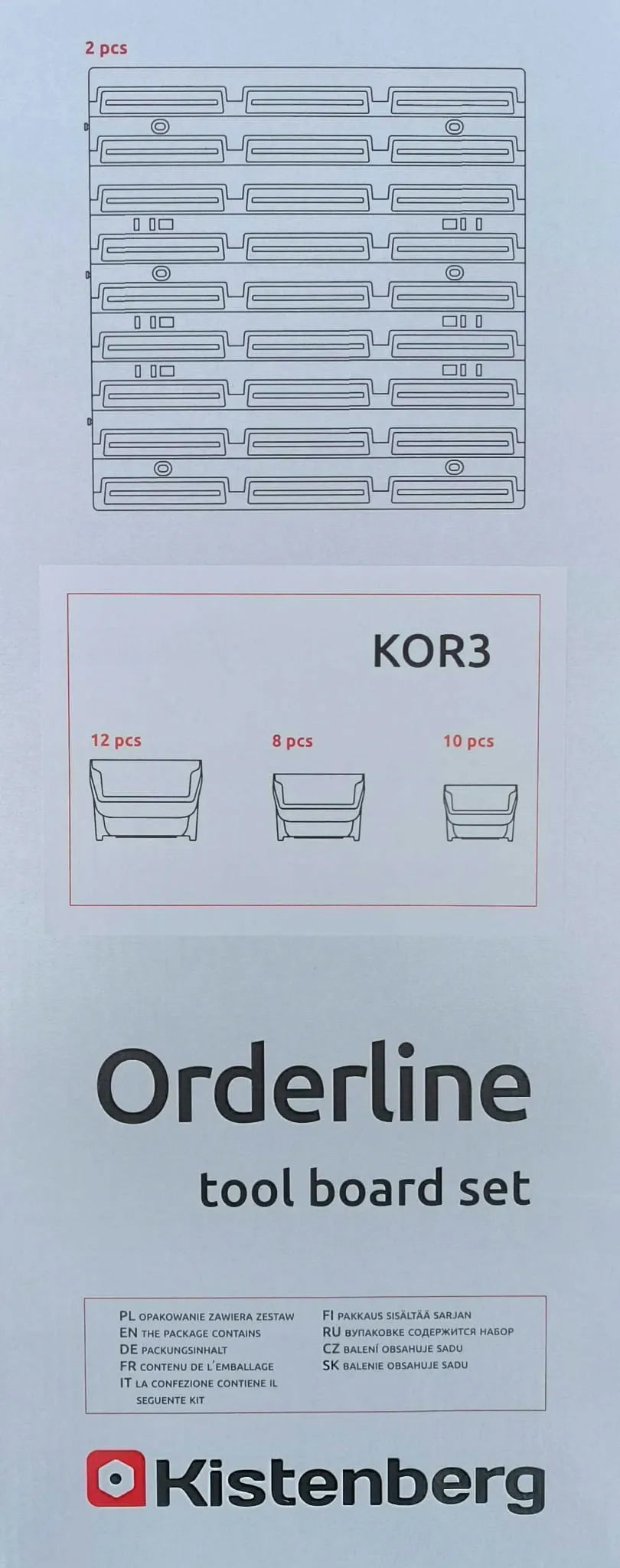 PROSPERPLAST Kistenberg dirbtuvių įrankių sienelė KOR3