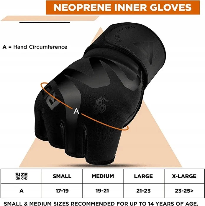 RDX T15 Noir gelinės bokso apyrankės iš neopreno, M dydis