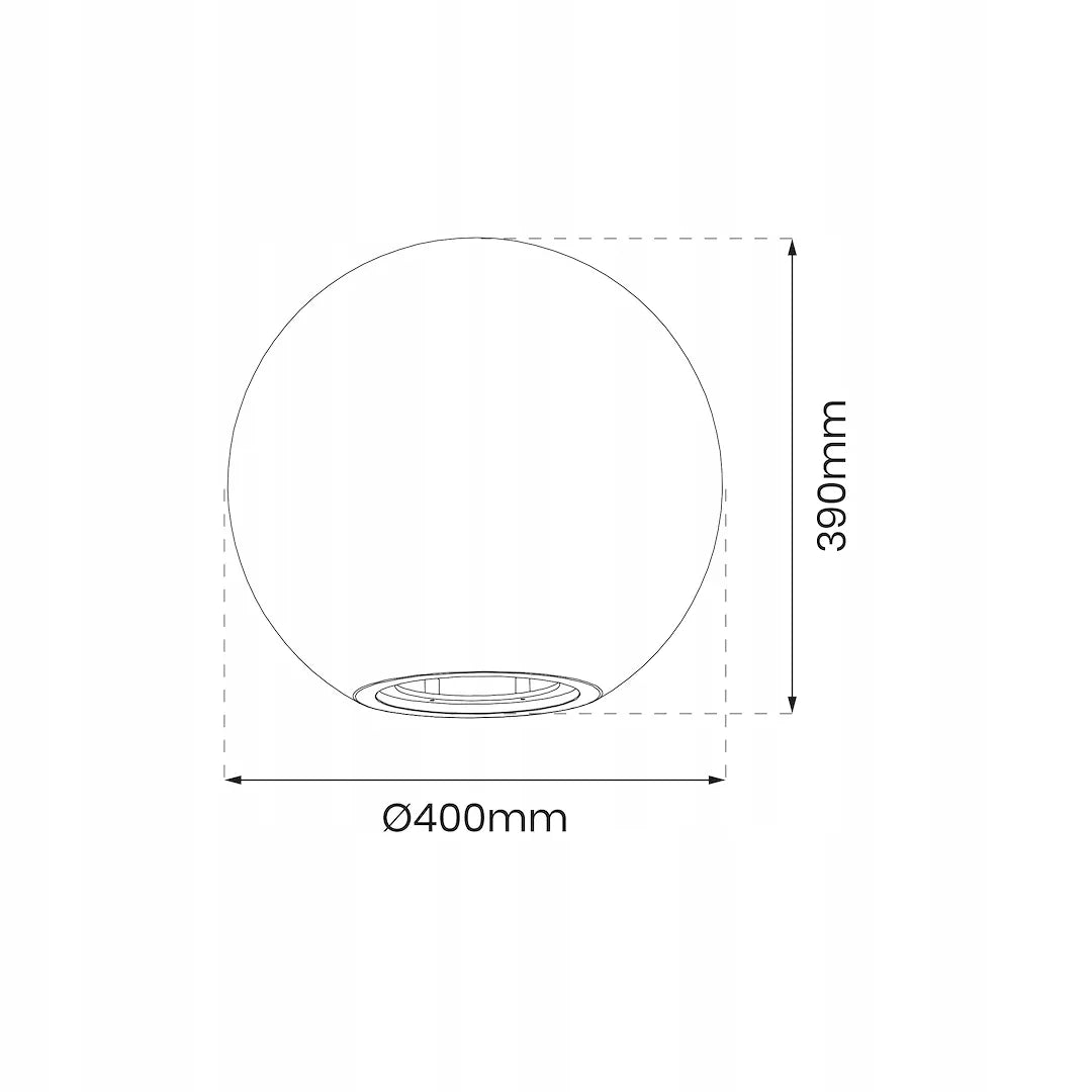 Sodo šviestuvas 400 mm rutulio formos Globo 40 cm 1xE27