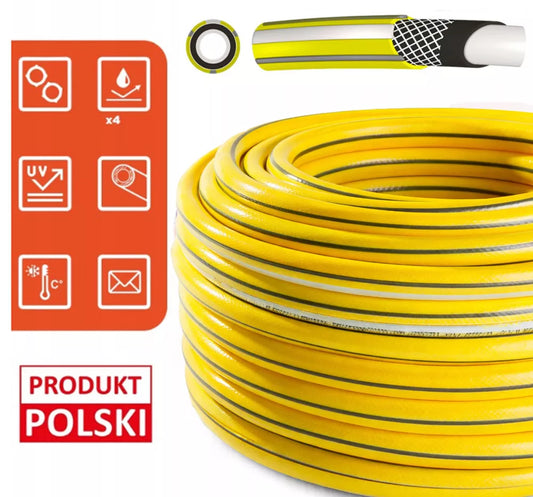Sodo žarna 3/4" 50m 4 sluoksnių, sustiprinta guminė, Premium, Lenkijos gamybos