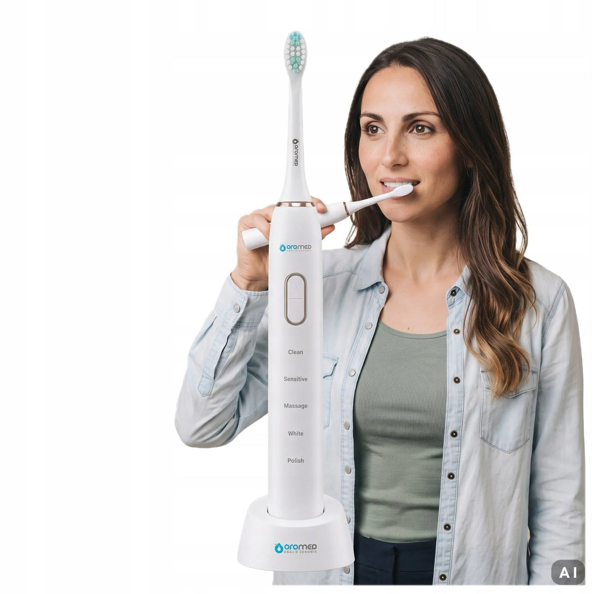 Soninis dantų šepetėlis „Oromed ORO-BRUSH White“, 5 režimai, dėklas, IPX7