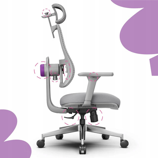 Spacetronik ergonominė biuro kėdė su tinkleliu, pilka