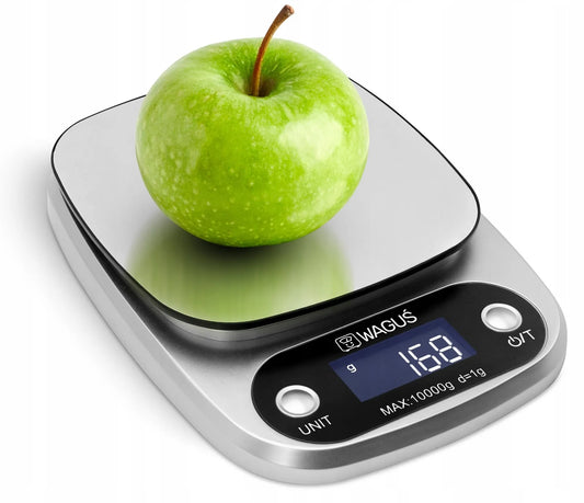 Tiksliosios virtuvinės svarstyklės Waguś iki 10 kg, 1 g su LCD ekranu