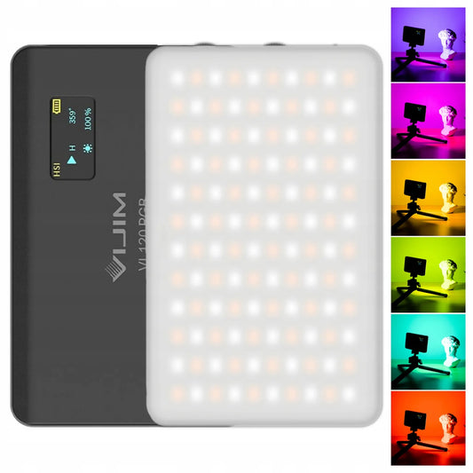 Ulanzi VL120 RGB LED lempa vaizdo kamerai, akumuliatorius 3100 mAh + priedai