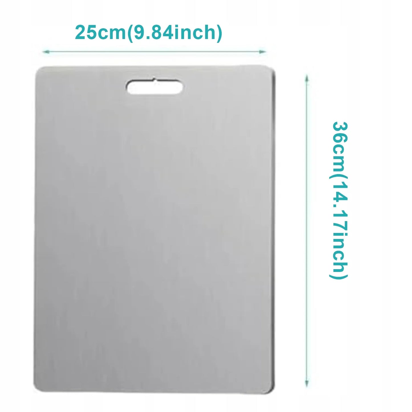 Virtuvinė pjaustymo lenta 36x25 cm nerūdijantis plienas 304 patvari dvipusė