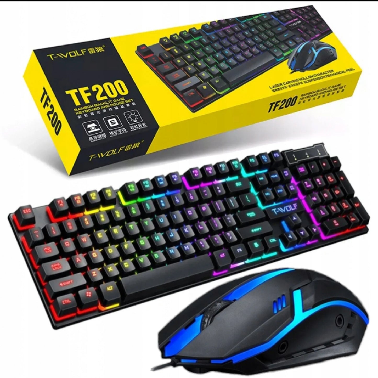Žaidimų klaviatūra ir RGB pelė FOTOROB