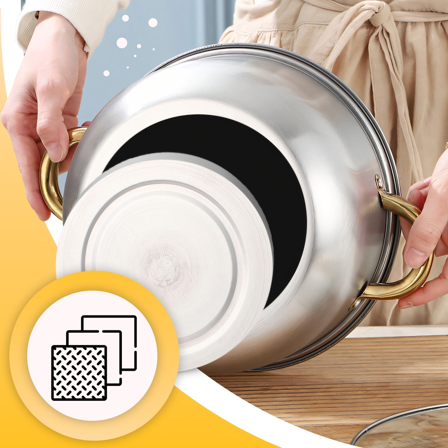 11 VIENETŲ VIRTUVĖS PUODŲ KOMPLEKTAS DUJOMS, INDUKCIJAI, ARBATINUKAS, KEPTUVĖ + DANGČIAI