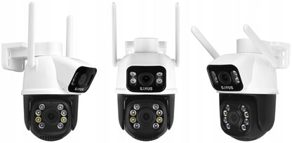 Lauko IP WiFi sukiojama kamera ICSEE su priartinimu, dviem objektyvais, 3MPx Ultra HD