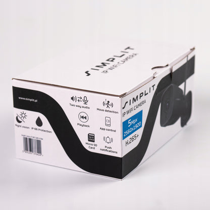 Lauko Wi-Fi kamera, vandeniui atspari, IP namų stebėjimo kamera, 5MP SIMPLIT