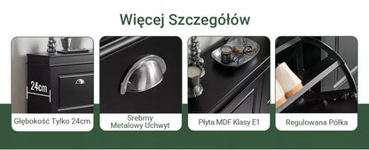 SoBuy Batų spintelė su 4 atlenkiamomis durelėmis Juoda Stovas Lentyna-Organizatorius FSR79-SCH