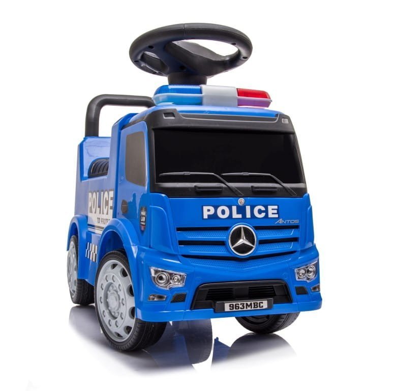 Vaikiškas policijos automobilis stumdukas vaikštynė Mercedes Antos berniukui