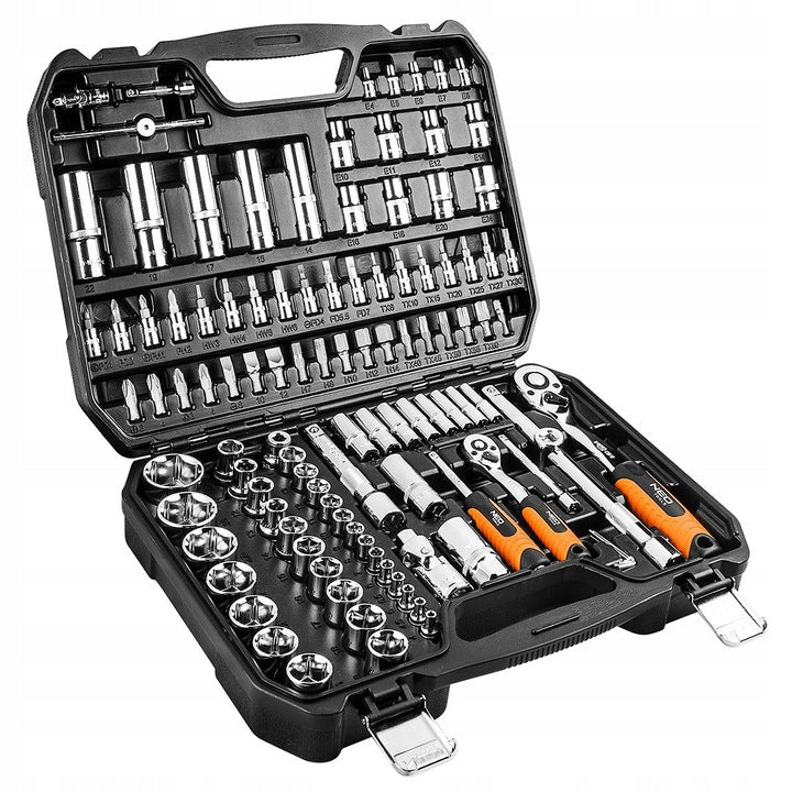 NEO Lizdasūkio Raktų Rinkinys 110 Elementų 1/2" 1/4" - Lizdasūkių Raktų CrV Neo Tools