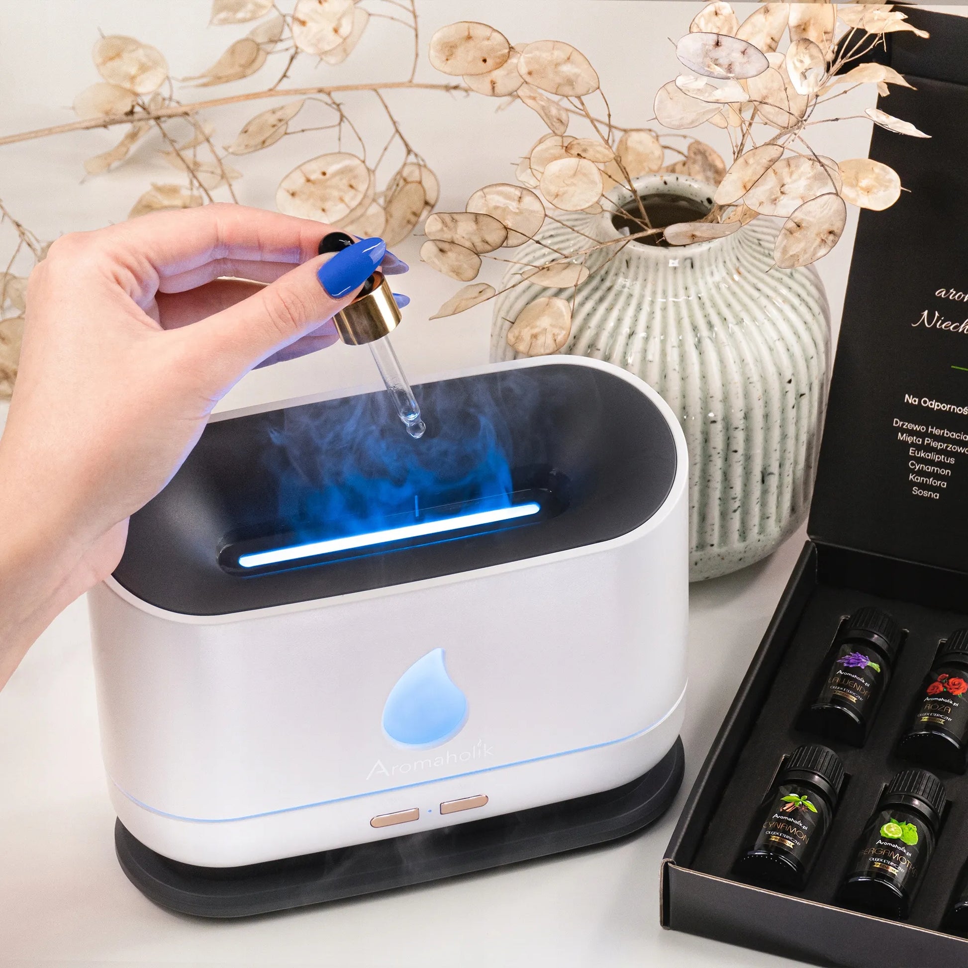 10 vnt. kvapniųjų aliejų rinkinys – natūralių aromatinių aliejų rinkinys Aromaholik Premium