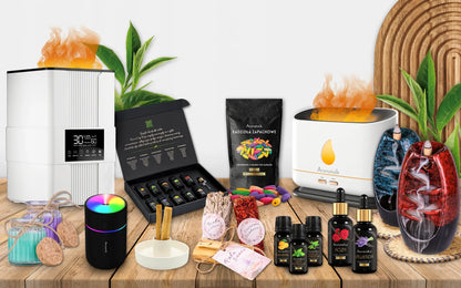 10 vnt. kvapniųjų aliejų rinkinys – natūralių aromatinių aliejų rinkinys Aromaholik Premium