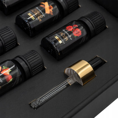 10 vnt. kvapniųjų aliejų rinkinys – natūralių aromatinių aliejų rinkinys Aromaholik Premium