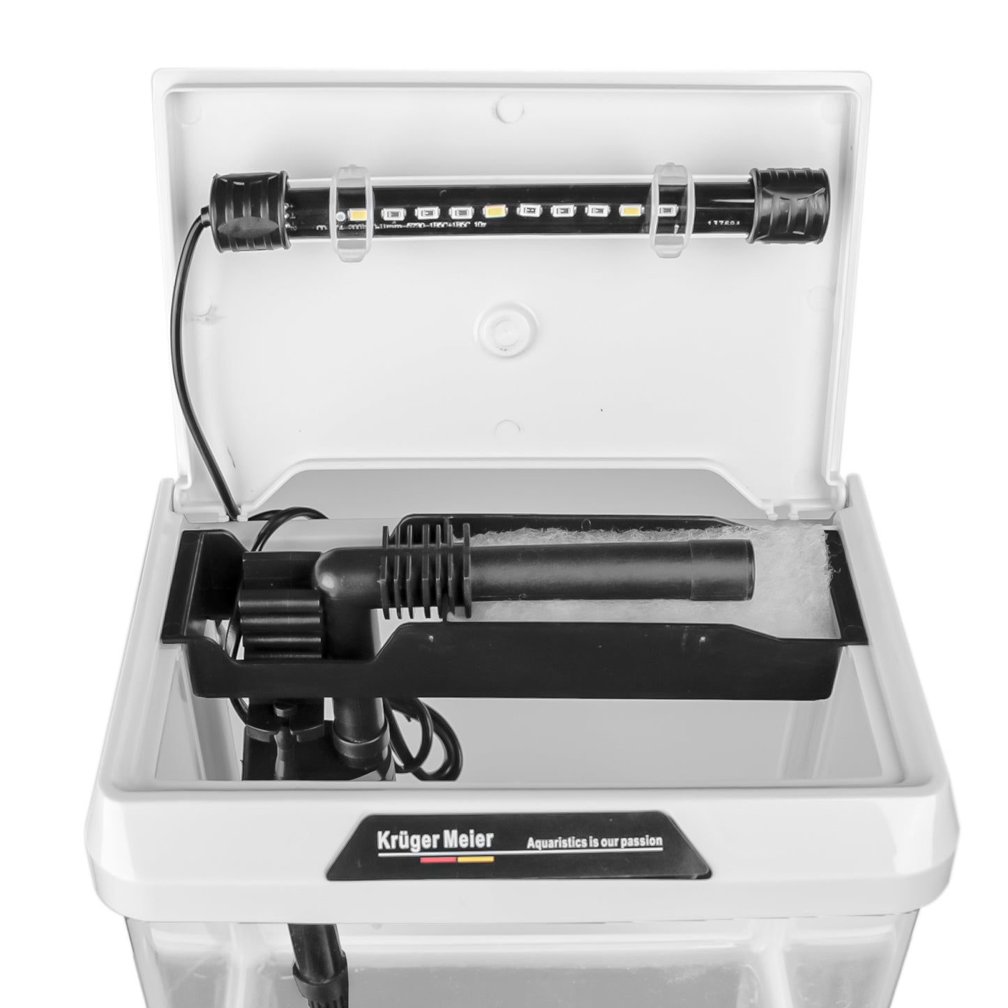 AKVARIUM SU KOMPLEKTACIJA PARUOŠTAS AKVARIUMO RINKINYS 16L BALTAS KRUGER MEIER